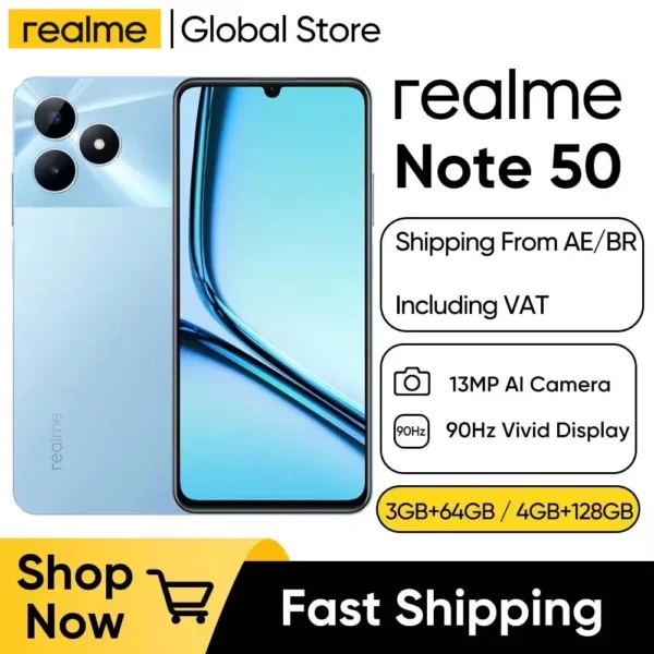 Celular realme Note 50 - 6.74" 90Hz