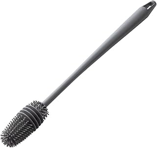 Generic Escova de Silicone para Limpar Garrafas, Jarras e Mamadeiras - Cinza