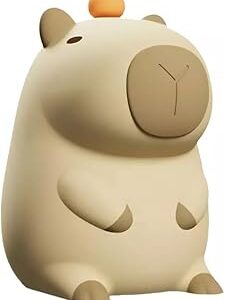 Luminária de Silicone Capivara Capybara - Luz Noturna LED Recarregável USB Decoração Quarto - Night Light