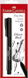 Caneta Fine Pen, Faber-Castell, SM/FPBPRZF, Preta