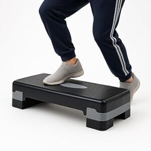 Step Ajustável Premium Aeróbico Fitness Casa Academia Plataforma Antiderrapante 2 Níveis Polietileno Exercícios Funcionais Treino Cardio Musculação Pilates Crossfit