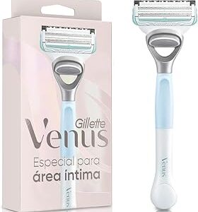 Gillette Venus Especial Para Área Íntima Aparelho de Depilação Recarregável com Barra Anti-irritação, Depilação Femenina íntima