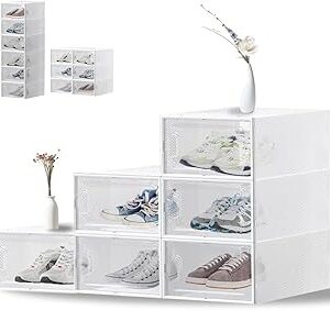 Sapateira Organizadora, 6 Peças, Fechada, Empilhável, Em Plástico