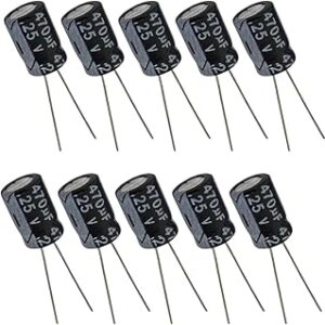 Capacitor Eletrolítico 470uF 25V - Kit 10 Peças