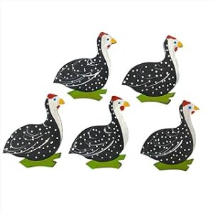 Quinteto De Galinha Decorativo Para Jardim Varanda Casa - Atelie Center (Galinha Angola)