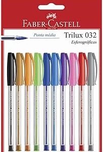 Trilux Colors Ctl com 10, Faber-Castell, SM/032ESC10, Multicor, pacote de 10