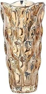 Vaso de vidro grosso primeira linha flores, decoração, sala (Ambar)