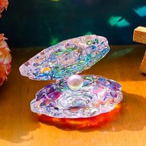 Estatueta colorida de vidro de cristal colecionável para decoração de casa, casamento, aniversário, presente de inauguração de casa