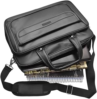 Pasta Executiva Masculina em Couro Impermeável, Maleta de Mão com Múltiplos Compartimentos e Design Sofisticado: Ideal para Advogados, Médicos e Professores em Busca de Estilo e Praticidade