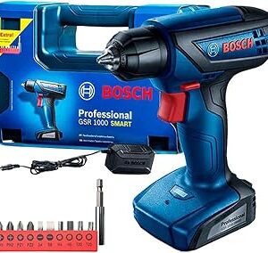 Bosch Furadeira Parafusadeira GSR 1000 Smart, Com Acessórios, 12 Volts