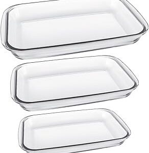 Conjunto de Refratários Celebrity, Retangular, 3 Peças, Incolor, Marinex