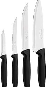 Tramontina JOGO FACAS INOX 4PC PLENUS PRE, Preto