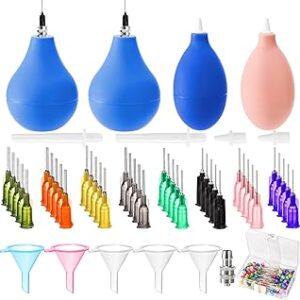 Okllen 150 peças de suprimentos de ferramentas de cerâmica, aplicador de precisão de cerâmica, aplicador de pontas de precisão para cerâmica, garrafa de extrusão de esmalte, conjunto de ferramentas de