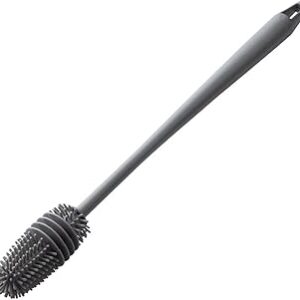 Generic Escova de Silicone para Limpar Garrafas, Jarras e Mamadeiras - Cinza