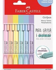 Marca Texto Grifpen Estojo 6 Unidades, Faber-Castell, MT/TP6ZF, Multicor, pacote de 6