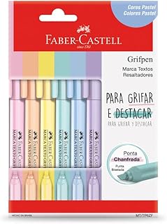 Marca Texto Grifpen Estojo 6 Unidades, Faber-Castell, MT/TP6ZF, Multicor, pacote de 6