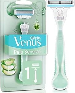 Gillette Venus Pele Sensível Aparelho de Depilar com Aloe Vera, 1ud
