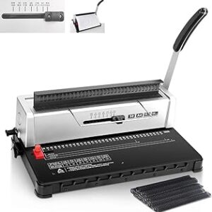 34 Furos Design ajustável Máquina de Encadernação, Encadernadora, Encadernadora Perfuradora, Encadernadora Perfuradora para Espiral, Encadernadora Perfuradora Manual, Suporte para Papel A4 E A5