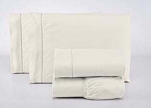 Jogo Lençol Queen 3 Peças 400 Fios 100% Algodão Premium (Palha)