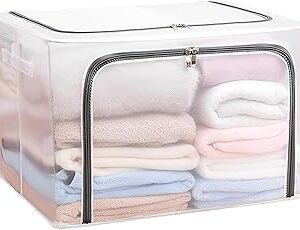 Organizador Multiuso de Guarda-Roupa Flexível com Zíper, Ideal para Roupas, Calçados, Cama, Mesa e Banho – Prático e Espaçoso - 100 Litros