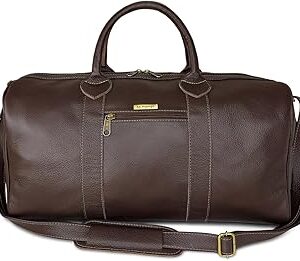 Mala de Bordo Bolsa de Viagem de Couro Legítimo Espaçosa